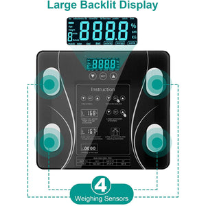 LCD Body Weight Bathroom Scale | BMI BMR | Gym Fitness Scale