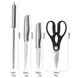 High-Carbon Stainless Steel 14-Piece Kitchen Knife Set Chefs Cooks Knives Knife Sharpening