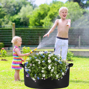 1 Pack 100 Gallon 100cm 50cm Grow Bag | Heavy Duty Thickened Plant Pots with Handles | Farming Gardening Tree