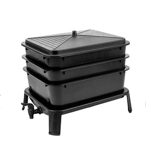 Worm Farm Factory | Worm Wee Composter 30L | 4 Trays Compost Bin | Worm Farm Composting System