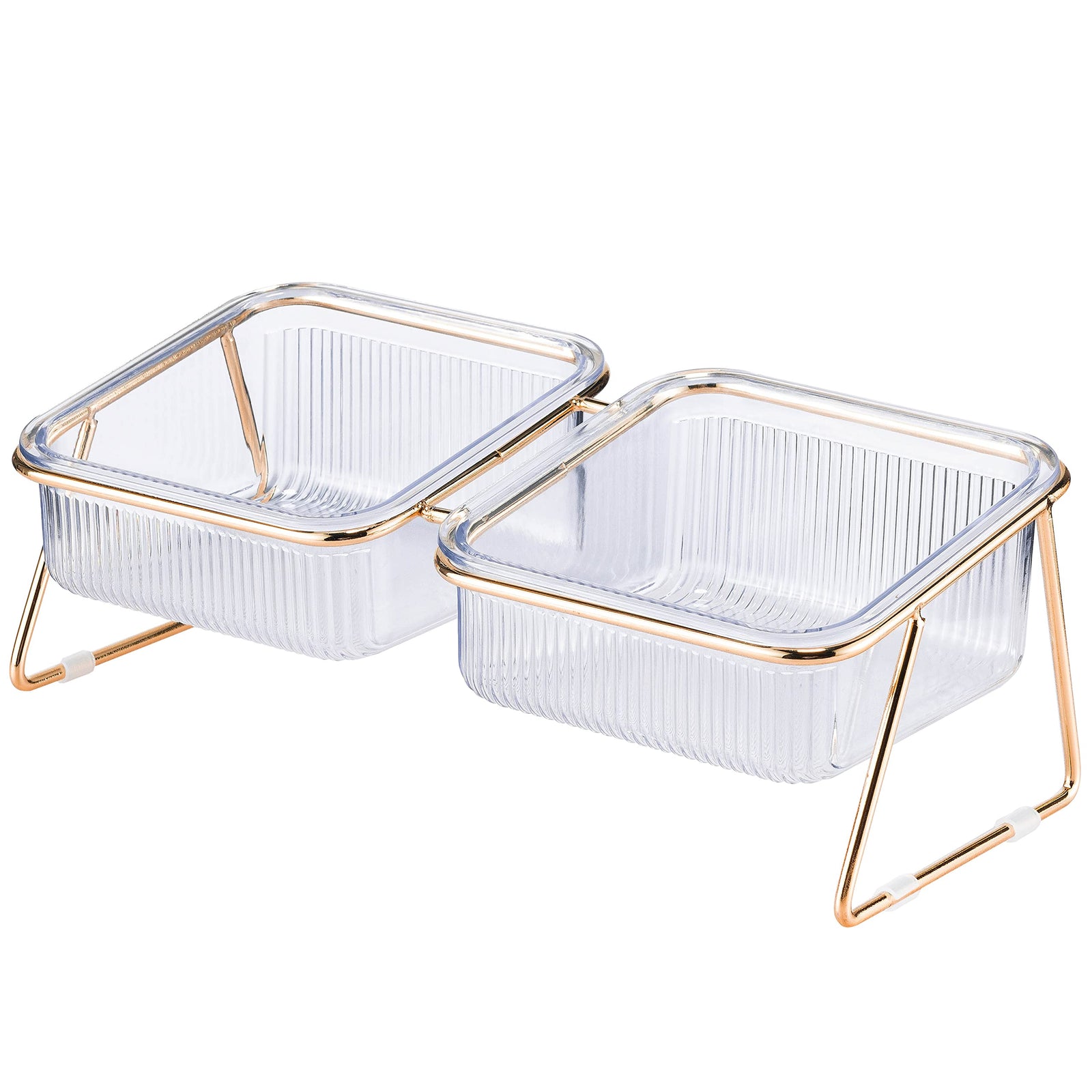 Large Pet Food and Water Bowls | 2-Dish Set for Dogs and Cats