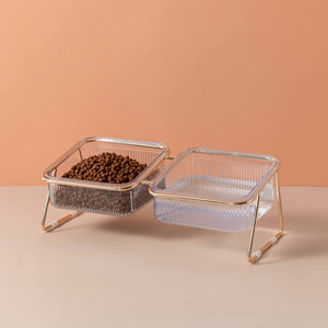 Large Pet Food and Water Bowls | 2-Dish Set for Dogs and Cats