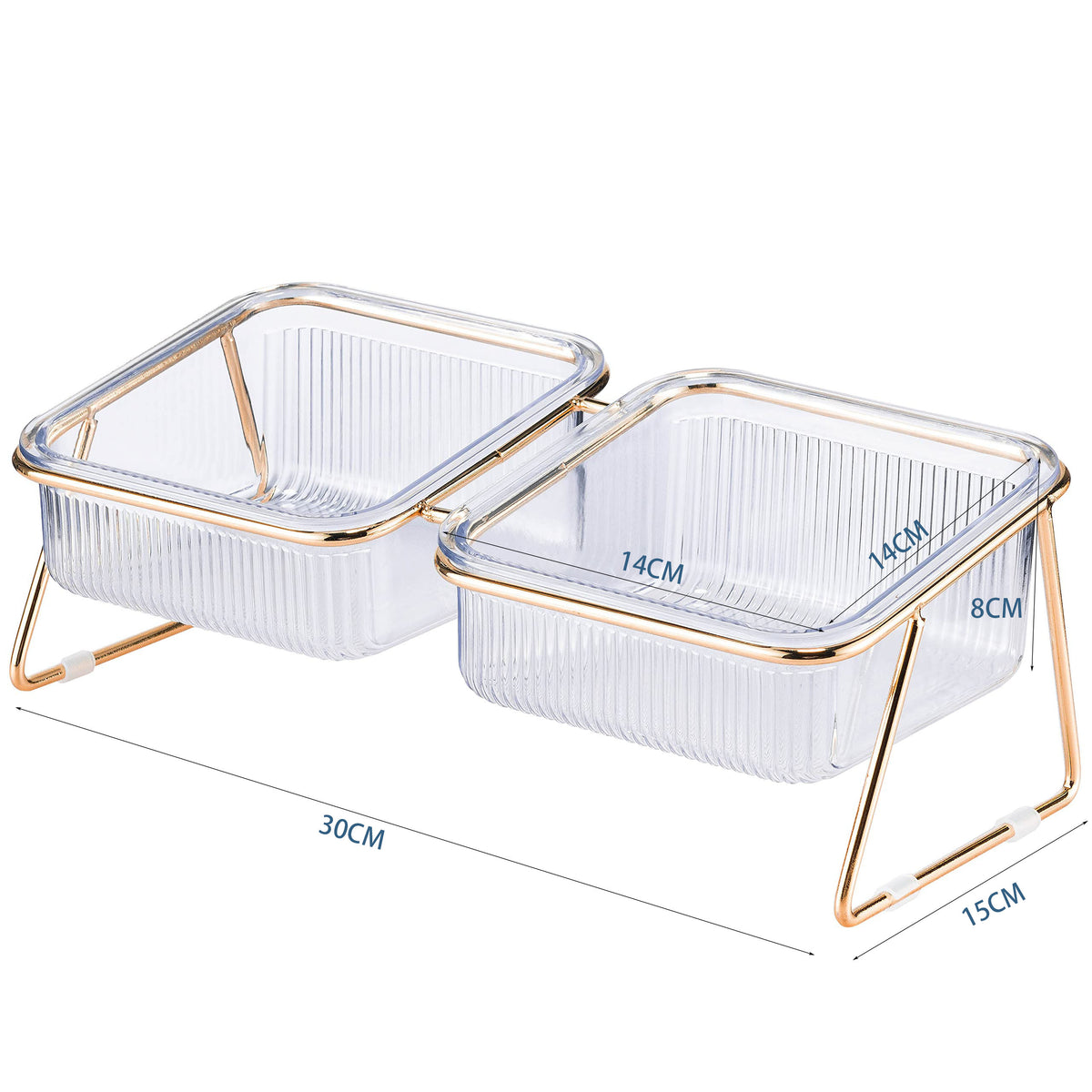 Large Pet Food and Water Bowls | 2-Dish Set for Dogs and Cats