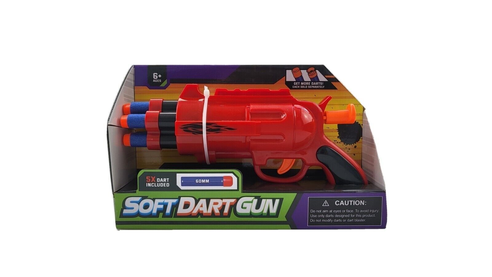 Children's Soft Dart Gun | Includes 5 Soft Darts | Suitable for 6+ | RED