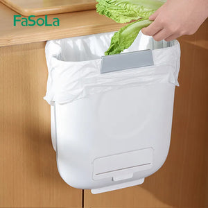 Fasola Collapsible Trash Can | White, Compact, and Convenient