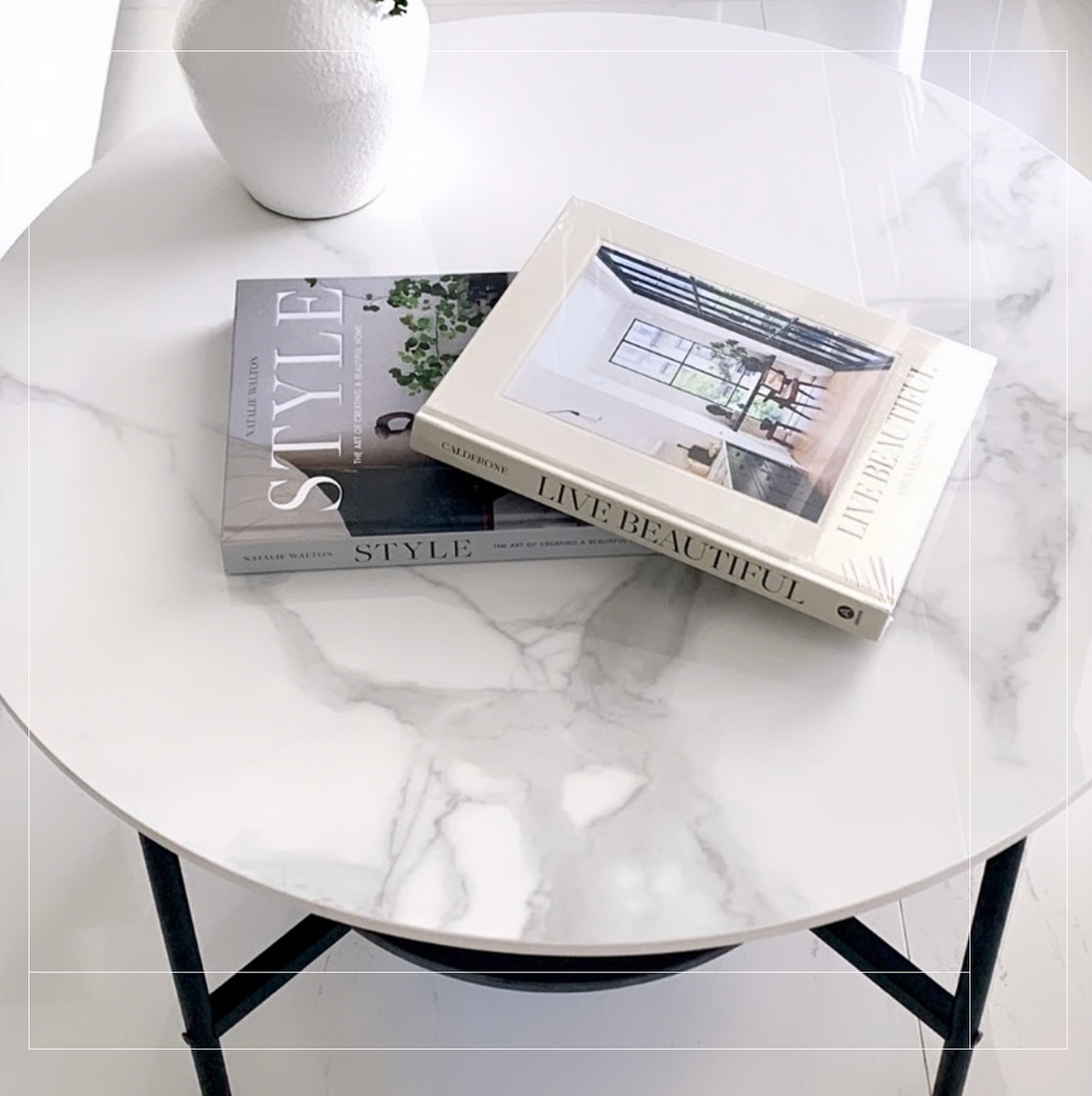 Interior Ave Duke Round Two Tier Stone Coffee Table