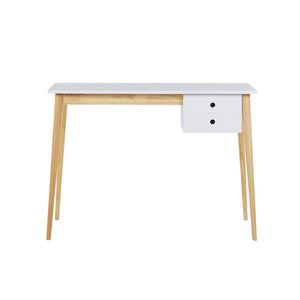 Oslo Desk with Drawer | White & Natural