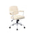 Louise White Frame Faux Leather Home Office Chair | Beige Upholstered Office Chair