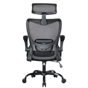 MONA Ergonomic Task Chair | High Back | Flipped Armrest | Black