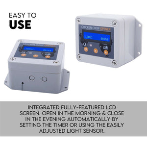 Chicken Coop Door | Digital LCD Timer & Sensor