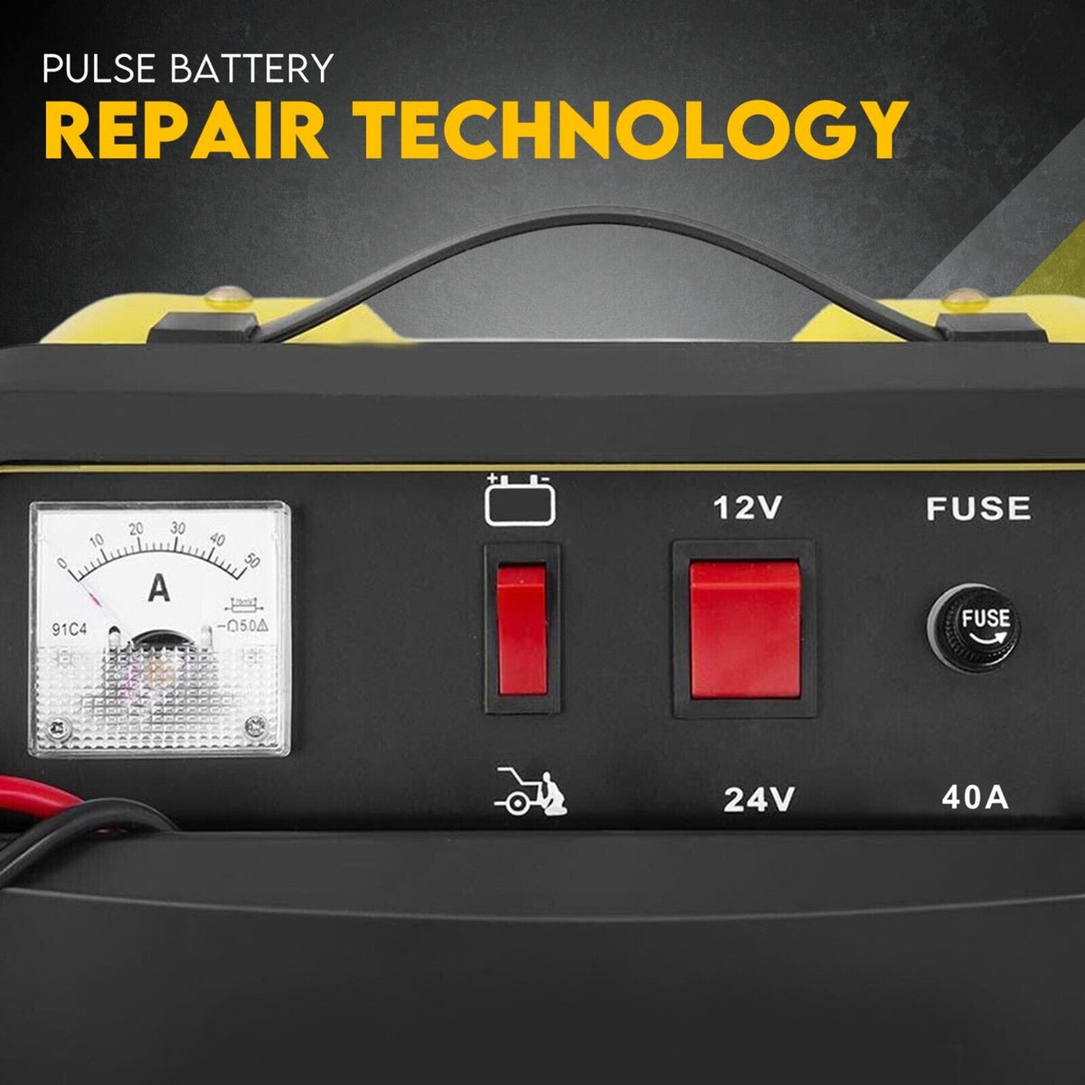 2in1 Car Battery Charger Jump Starter - 12V 24V 40A - ATV Boat Tractor