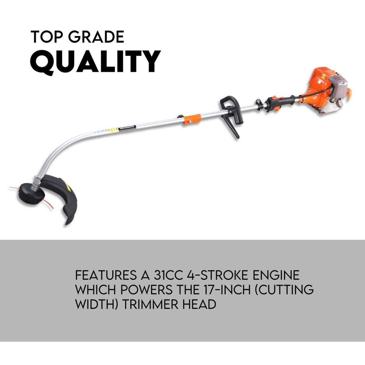 4 STROKE Curved Split Shaft Line Trimmer | Whipper Snipper for Garden and Lawn Care