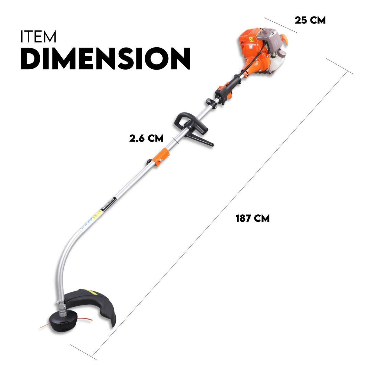 4 STROKE Curved Split Shaft Line Trimmer | Whipper Snipper for Garden and Lawn Care