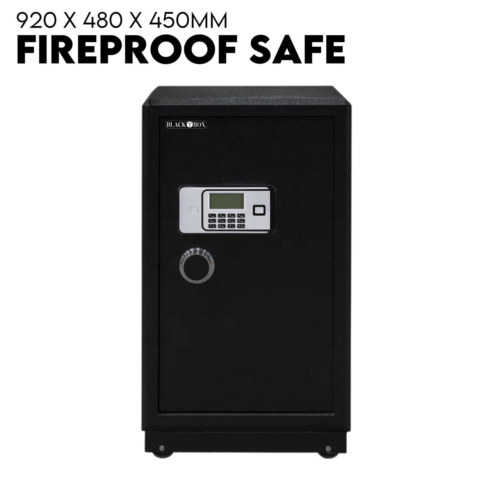 Electronic Digital Safe Box | Fire Proof Safe | Heavy Duty | Key Lock Security | 118L