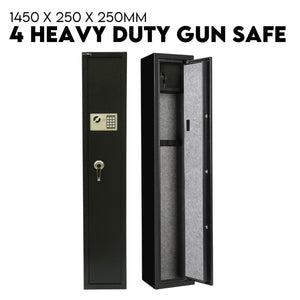 4 Rifle Gun Safe | Iron Heavy Duty | Firearm Security | Digital Lockbox | Premium
