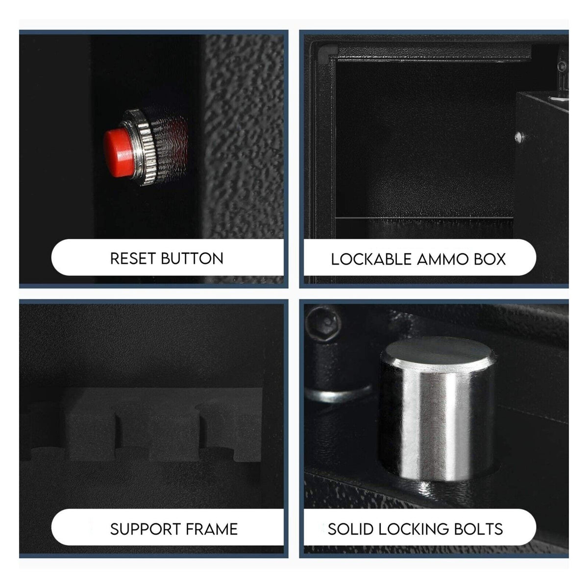 4 Rifle Gun Safe | Iron Heavy Duty | Firearm Security | Digital Lockbox | Premium