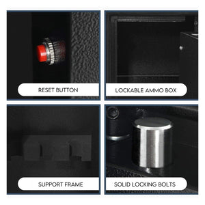 4 Rifle Gun Safe | Iron Heavy Duty | Firearm Security | Digital Lockbox | Premium