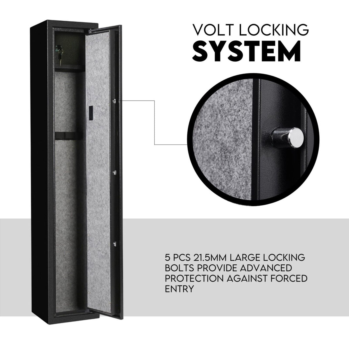 4 Rifle Gun Safe | Iron Heavy Duty | Firearm Security | Digital Lockbox | Premium