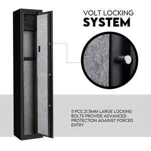 4 Rifle Gun Safe | Iron Heavy Duty | Firearm Security | Digital Lockbox | Premium