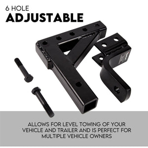 Adjustable Drop Towbar Tow Bar | Ball Mount Tongue Hitch, 3500KG