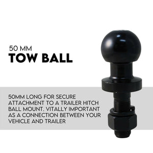 Adjustable Drop Towbar Tow Bar | Ball Mount Tongue Hitch, 3500KG