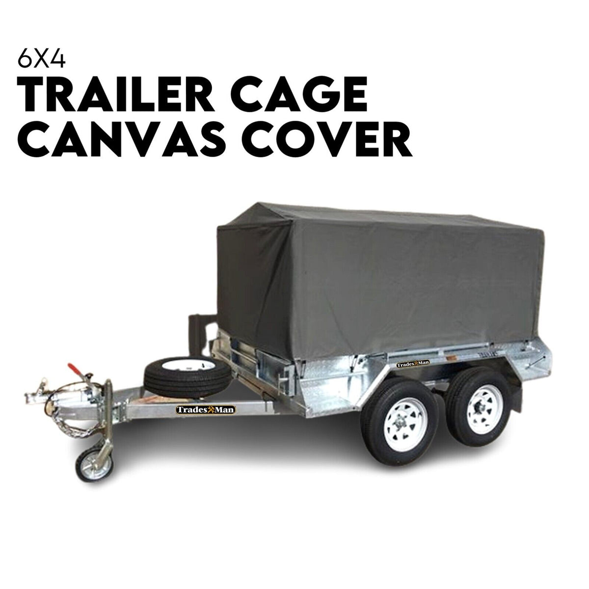 Heavy Duty 6X4 Trailer Cage Canvas Cover (600mm) | Waterproof