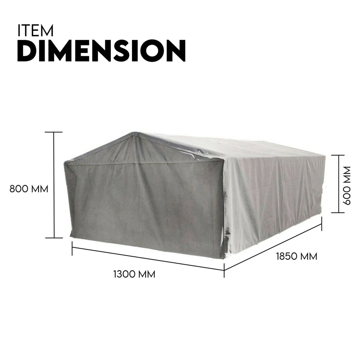Heavy Duty 6X4 Trailer Cage Canvas Cover (600mm) | Waterproof