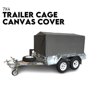 Box Cage Trailer Cover Canvas Tarp | 7x4 ft 900mm High Cage