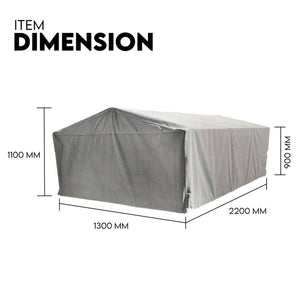 Box Cage Trailer Cover Canvas Tarp | 7x4 ft 900mm High Cage