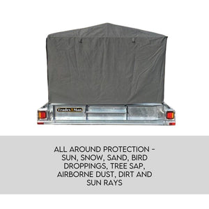 Box Cage Trailer Cover Canvas Tarp | 7x4 ft 900mm High Cage