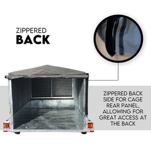 Box Cage Trailer Cover Canvas Tarp | 7x4 ft 900mm High Cage