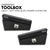 Black Steel 900mm Under Tray Tool Box Underbody Pair Set