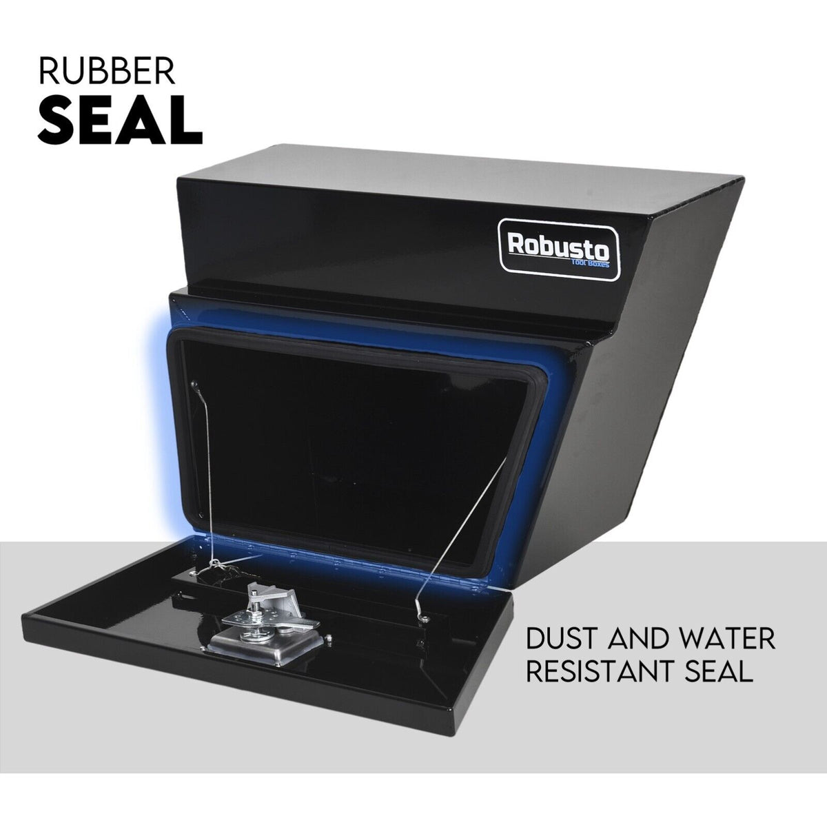 Under Tray Tool Box | Black Aluminium | 600mm | Pair Set