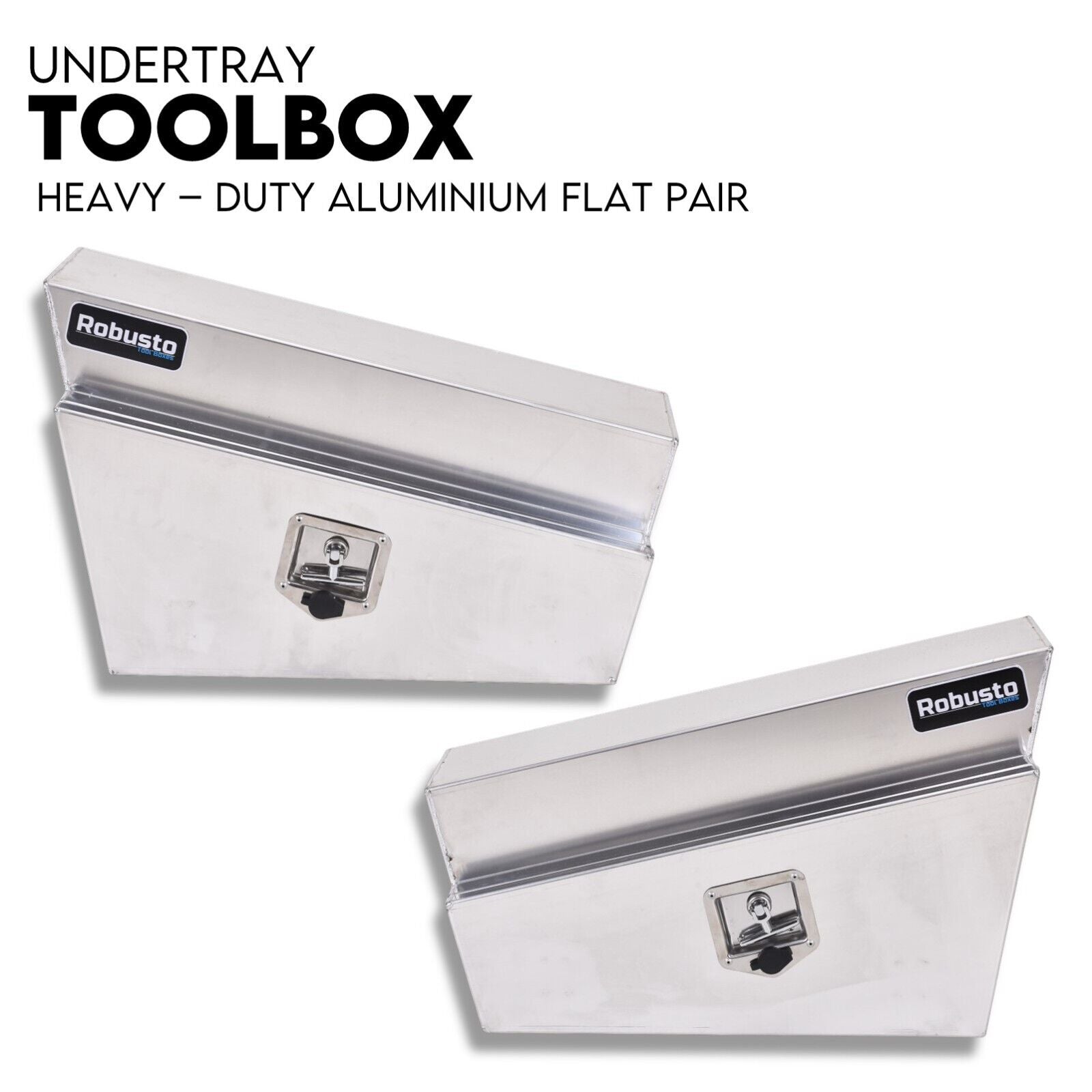 Under Tray Tool Box Underbody Pair Set | 750mm | Aluminium
