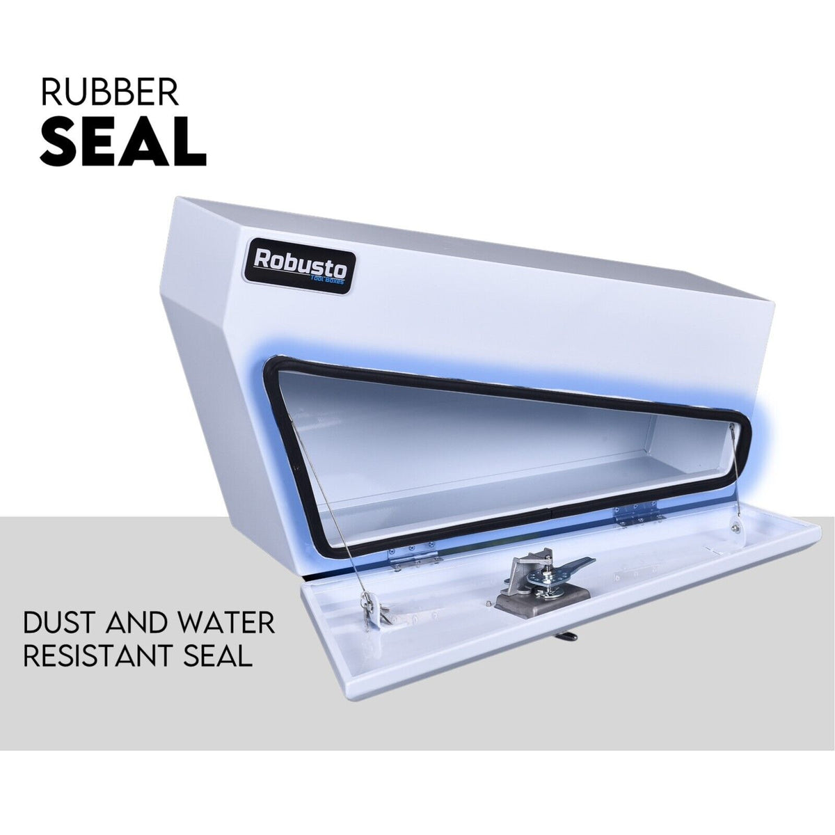 Under Tray Tool Box Underbody Pair Set | 750mm | White Steel