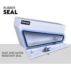 Under Tray Tool Box Underbody Pair Set | 750mm | White Steel