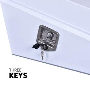 Under Tray Tool Box Underbody Pair Set | 750mm | White Steel