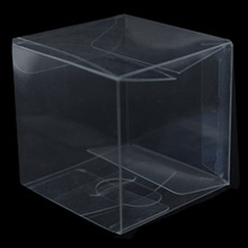 PVC Clear Plastic Cube Box | 10 Pack | 15cm Square | Large Bomboniere Gift