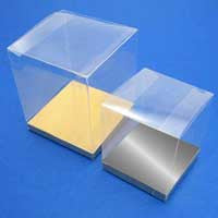 PVC Clear Plastic Cube Box | 10 Pack | 15cm Square | Large Bomboniere Gift