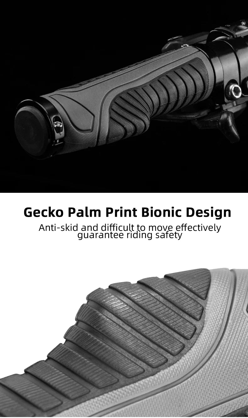 Bicycle Grips | MTB Road Bike Double Lock Rubber Handlebar Grips | Anti-Slip | RED