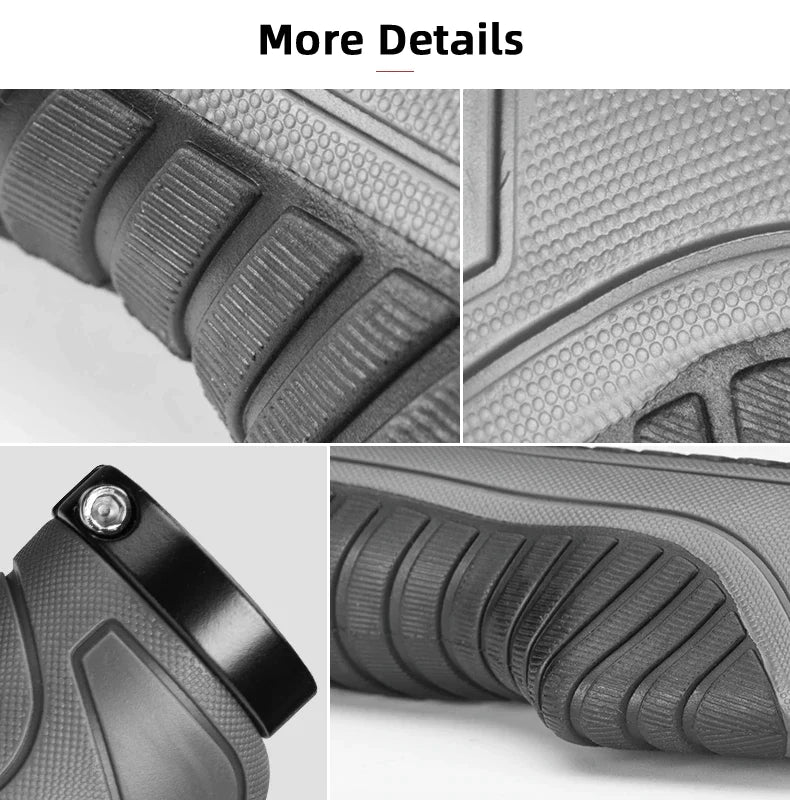 Bicycle Grips | MTB Road Bike Double Lock Rubber Handlebar Grips | Anti-Slip | RED