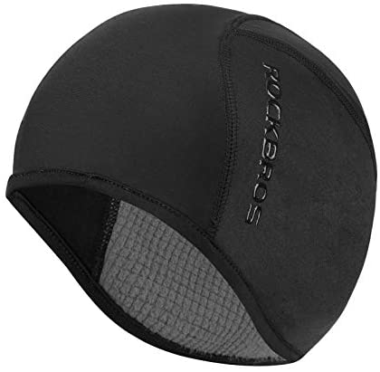 Helmet Fleece Inner Liner | Cycling Skull Cap | Winter Thermal | MTB Mountain Cycling Cap | for Men Women Headwear | for Running Skiing & Winter Sports | BLACK