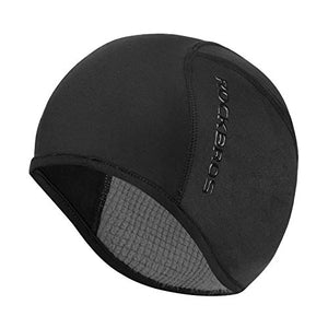 Helmet Fleece Inner Liner | Cycling Skull Cap | Winter Thermal | MTB Mountain Cycling Cap | for Men Women Headwear | for Running Skiing & Winter Sports | BLACK