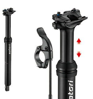 Satori Mountain Bike Pro Dropper Adjustable Seatpost | Internal Cable | 31.6 Diameter | 100mm Travel