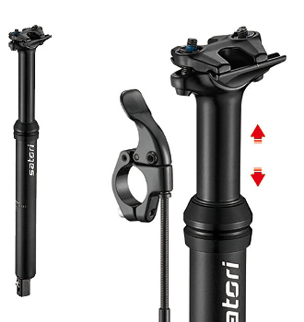 Satori Sorata Pro Dropper Seat Post | Internal Cable | 31.6 Diameter | 125mm Travel | MTB Trekking Bike