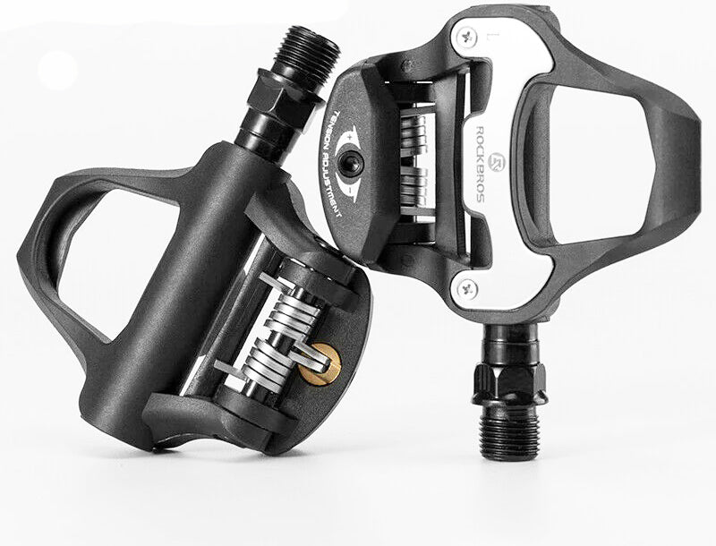 Self-Lock Clip-In Bike Pedals | LOOK KEO Cleat | MTB Road 700C Hybrid BMX - Rockbros Black