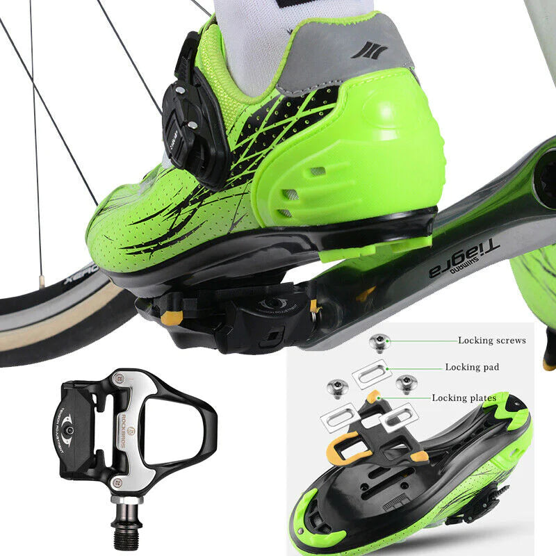 Self-Lock Clip-In Bike Pedals | LOOK KEO Cleat | MTB Road 700C Hybrid BMX - Rockbros Black