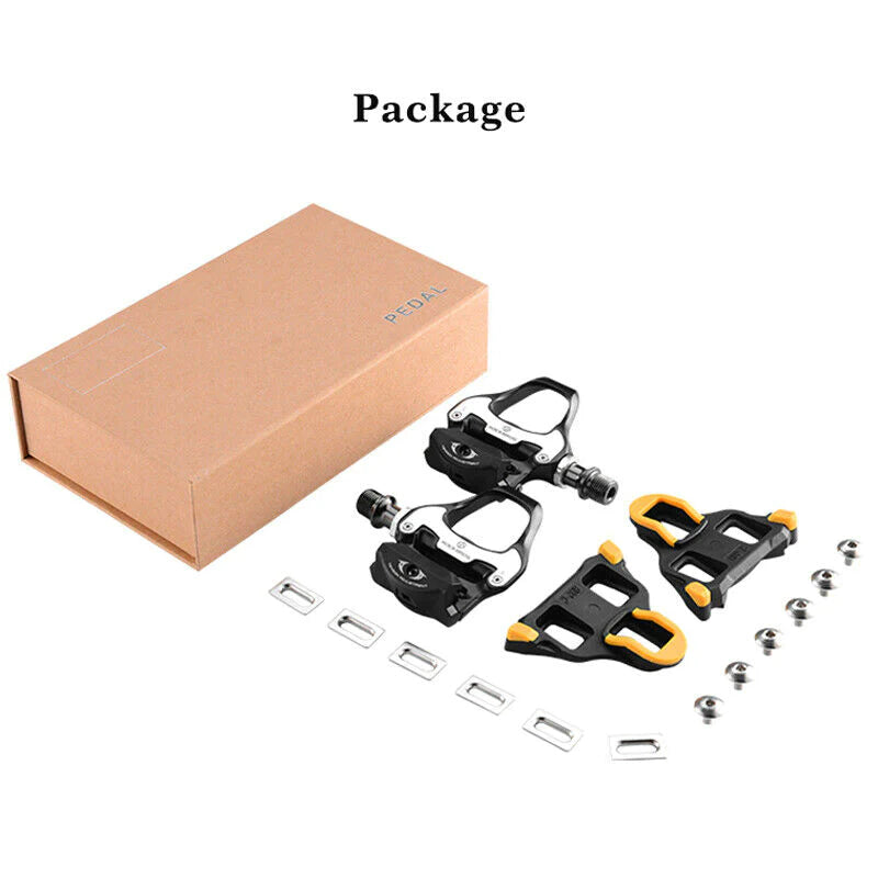 Self-Lock Clip-In Bike Pedals | LOOK KEO Cleat | MTB Road 700C Hybrid BMX - Rockbros Black