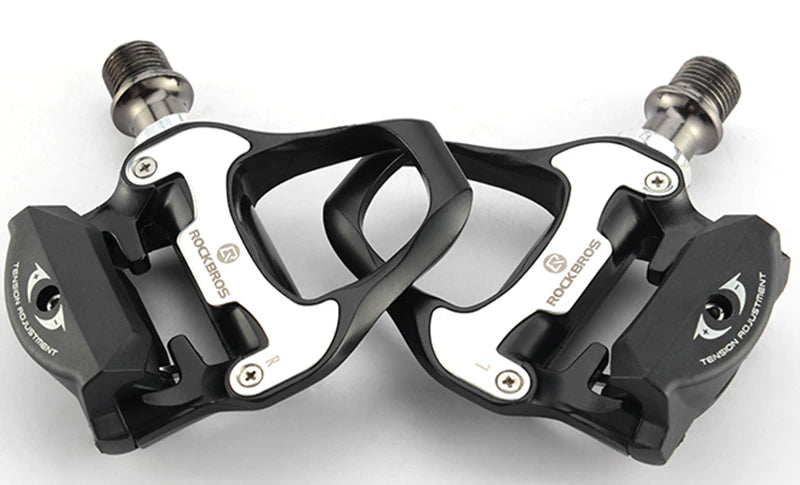 Self-Lock Clip-In Bike Pedals | LOOK KEO Cleat | MTB Road 700C Hybrid BMX - Rockbros Black