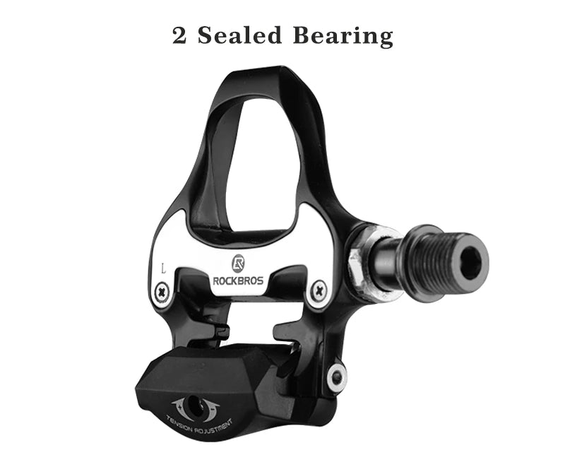 Self-Lock Clip-In Bike Pedals | LOOK KEO Cleat | MTB Road 700C Hybrid BMX - Rockbros Black